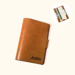 Personalised Pocket Leather Golf Scorecard Yardage Book Holder with Engraved Name Birthday Game Day Gift for Man Golf Lover