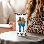 Personalized Because Of You I Laugh A Little Harder Stylish 20 oz Stainless Steel Tumbler with Name Birthday Gift for Besties Sisters