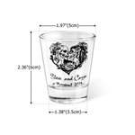 Verres à shot personnalisés avec nom Lot de 6 verres à shot en forme de squelette Cadeau d'anniversaire de mariage de célibataire pour les couples de jeunes mariés