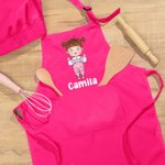 Tablier Ajustable pour Garçons Filles avec Poche Cuisine Pâtisserie Cadeau d'Anniversaire pour Enfants