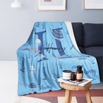 Personalised Whale Puffer Sea Turtle  Ocean Animal Soft Throw Blanket with Name Home Decor Birthday Gift for Kids