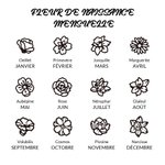 Bracelet Ajustable Personnalisé avec 1-8 Breloques Fleur de Naissance Style Minimaliste Bijoux Anniversaire Noël Cadeau pour Femme