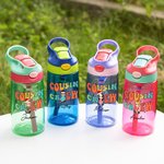 Personalized Cousin Crew Cartoon Character 16oz Bottle with Straw and Handle with Name Christmas Birthday Gift for Boys Girls