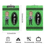 Personlig glitterfärgad krita söt tecknad design hängande skrivplatta med lågprofilsklämma Uppskattning Tillbaka till skolan Present till lärare