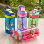 Personalized Woodland Animal 16 oz Kid Water Bottle with Straw and Spill-Proof Lid Back to School Outdoor Accessories Gift for Kids