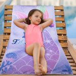 Personalized Glitter Fantasy Mermaid Quick Dry Oversized Microfiber Beach Towel with Name Summer Travel Essential Birthday Gift for Girls