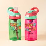 Personalized Cousin Crew Cartoon Character 16oz Bottle with Straw and Handle with Name Christmas Birthday Gift for Boys Girls