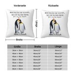 Personalisierter Kissenbezug „WHEN PENGUINS FIND THEIR MATE, THEY STAY TOGETHER FOREVER“ Weihnachten Jahrestag Valentinstag Geschenk für Paare