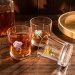 Personalisierte Geburt Blumenstrauß 10oz Whiskey Rocks Glas mit Namen Geburtstag Jahrestag Geschenk für Weinliebhaber