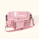Personalised Cheerleader Silhouette Multi-compartment Large Travel Bag with Name and Shoulder Strap Birthday Cheerleading Gift for Women Girls