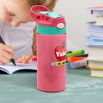 Personalisierte niedlichen Apfel Bleistift Wasserflasche mit Namen und Grad Geburtstag zurück zu Schule Geschenk für Jungen Mädchen