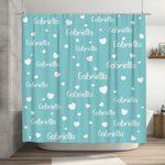 Cortina de baño personalizada con varios nombres y 12 ojales a prueba de óxido para inauguración de la casa Regalo de cumpleaños para la familia