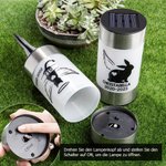 Personalisierte Haustier Hund Katze Solarlampe mit Namen Erinnerung an Verlust eines Tierfreundes Gartendeko Erinnerungsgeschenk für Tierliebhaber
