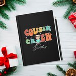 Personalizzato Cousin Crew Personaggio dei cartoni animati A5 Taccuino foderato e set di matite con nome Natale Scuola Ufficio Forniture regalo per ba