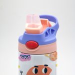 Personalised Cute Colorful Cartoon Graffiti Letter Photo Water Bottle with Name and Initial Birthday Back to School Gift for Kids