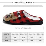 Pantofole di peluche in cotone 100% con nome, regalo di Natale per gatti, cani e padroni di animali domestici.