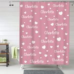 Cortina de baño personalizada con varios nombres y 12 ojales a prueba de óxido para inauguración de la casa Regalo de cumpleaños para la familia