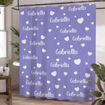 Cortina de baño personalizada con varios nombres y 12 ojales a prueba de óxido para inauguración de la casa Regalo de cumpleaños para la familia