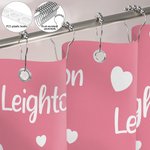 Cortina de baño personalizada con varios nombres y 12 ojales a prueba de óxido para inauguración de la casa Regalo de cumpleaños para la familia