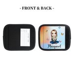 Personalized Gradient Cartoon Character Luggage Handle Wraps Set of 2 with Name and Contact Card Travel Accessories Gift for Women Girls