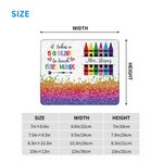 Personlig Big Heart to Teach Little Minds Färgglad krita Faux Glitter Musmatta med namn Uppskattning Tillbaka till skolan Present till lärare