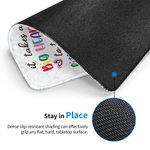 Personlig Big Heart to Teach Little Minds Färgglad krita Faux Glitter Musmatta med namn Uppskattning Tillbaka till skolan Present till lärare