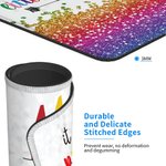 Personlig Big Heart to Teach Little Minds Färgglad krita Faux Glitter Musmatta med namn Uppskattning Tillbaka till skolan Present till lärare