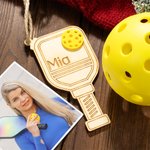 Adorno navideño personalizado de madera de Pickleball Decoración para colgar en el árbol Regalo de Navidad para un amante del Pickleball