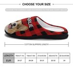 Pantofole di peluche in cotone 100% con nome, regalo di Natale per gatti, cani e padroni di animali domestici.