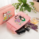 Trousse de maquillage personnalisée en forme d'arbre de Noël avec nom Cadeau d'anniversaire de Noël pour les filles et les femmes