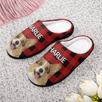 Pantofole di peluche in cotone 100% con nome, regalo di Natale per gatti, cani e padroni di animali domestici.