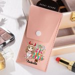 Personalized Cartoon Character Makeup Brush Bag Set with Name and Christmas Tree 8 Ps Makeup Brushes Travel Essentials Christmas Gift for Friend