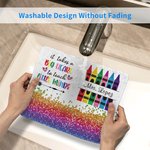 Personlig Big Heart to Teach Little Minds Färgglad krita Faux Glitter Musmatta med namn Uppskattning Tillbaka till skolan Present till lärare