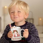 Personalized Santa Initial Merry Christmas 11oz Ceramic Mug with Name Christmas Gift for Kids Family