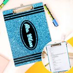Personalized Faux Glitter Crayon Acrylic Clipboard with Name Back to School Teacher’s Day Gift for Teacher