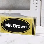 Henkilökohtainen Glitter Crayon Design Akryyli Desk nimikilpi Opettaja arvostus takaisin kouluun lahja opettajalle