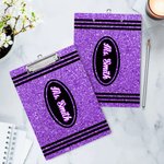 Personalized Faux Glitter Crayon Acrylic Clipboard with Name Back to School Teacher’s Day Gift for Teacher