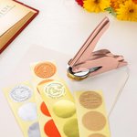 Personalized Bee Floral Design Laser Engraved Book Embosser Library Stamp with Text Hand Held Set Birthday Gift for Bookworm Book Lovers