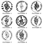 Personalized Snake and Flower Book Embosser Library Stamp with Text Hand Held Set Birthday Gift for Bookworm Book Club