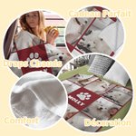 Couverture Douce Personnalisée avec Nom et Photos des Animaux de Compagnie Décoration de Canapé Cadeau Noël Anniversaire pour Amoureux de Chat Chien