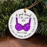 Personalized Friend Is like A Bra Ornament with Name Christmas Tree Decor Funny Gift for Friend
