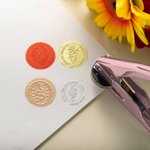 Personalized Snake and Flower Book Embosser Library Stamp with Text Hand Held Set Birthday Gift for Bookworm Book Club