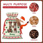 Personalizada de Navidad de punto suéter de animales bolsa de cordón con el nombre y la inicial de regalo de Navidad para los niños de la familia