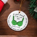 Personalized Friend Is like A Bra Ornament with Name Christmas Tree Decor Funny Gift for Friend