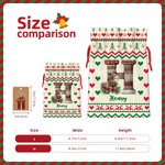 Personalizada de Navidad de punto suéter de animales bolsa de cordón con el nombre y la inicial de regalo de Navidad para los niños de la familia
