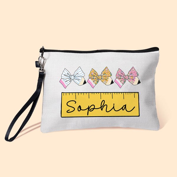 Sac de maquillage personnalisé avec bracelet Cadeau d'appréciation de la journée de l'enseignant