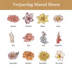 Gepersonaliseerde Aquarel Geboorte Bloem Magnetische Lederen Bladwijzer Clip met Gegraveerde Naam Verjaardag Kerstcadeau