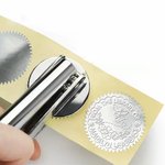 Personalized Bee Floral Design Laser Engraved Book Embosser Library Stamp with Text Hand Held Set Birthday Gift for Bookworm Book Lovers