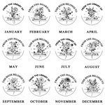 Personalized Star Sign Birth Flower Embosser Stamp Hand Held Embosser Set with Text and Name Birthday Gift for Book Lovers