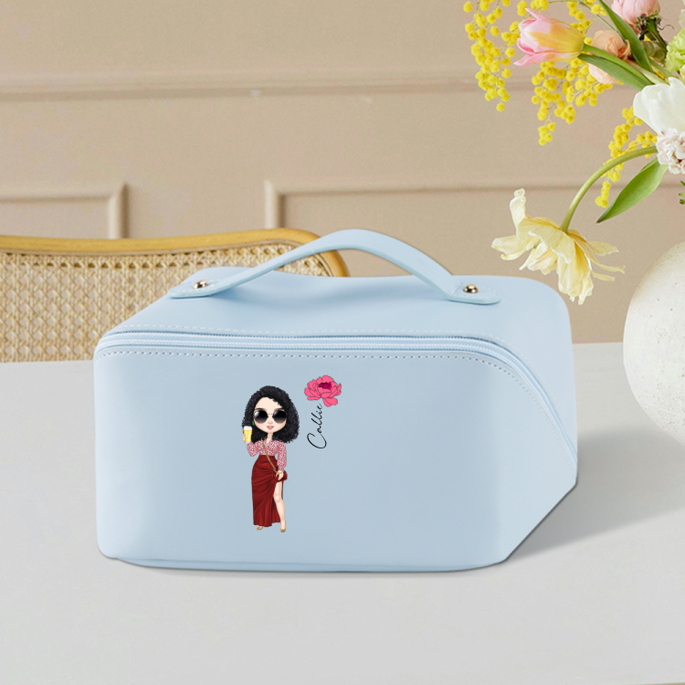 Lustige Kosmetiktasche "Seester Like A Sister" – 24,1 X 17,8 Cm, Aus Leinen, Für Reise & Alltag